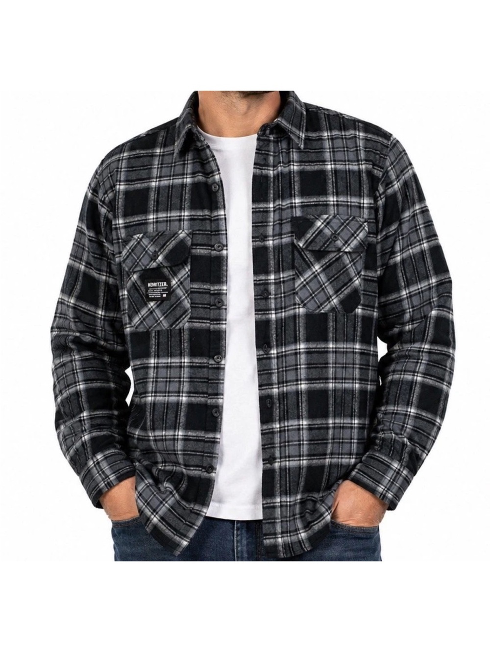 Howitzer Style Men's Flannel Jacket Artillery Quilted Military Grunt MFG